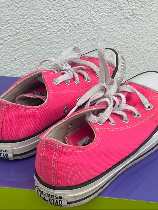 Converse Shoes - Converse Pink Low Top Canvas Sneakers